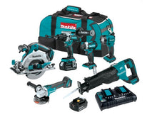 Kit combinado inalámbrico de 6 piezas LXT® de iones de litio de 18 V y sin escobillas (5,0 Ah)